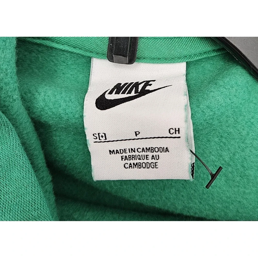 Nike Sportswear Fleece Embroidered‎ Logo Hoodie Green Kids Children's Size Small